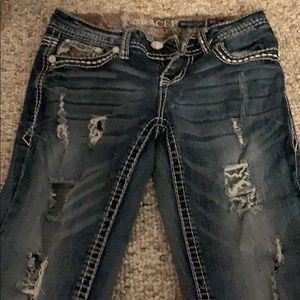 Barley worn holy jeans